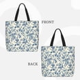 thumbnail image 2 of Easygdp Vintage Blue Floral Bolsa Tote para Mujer, Bolso de Hombro para Trabajo, Playa, Viajes, Compras y Supermercado, 2 of 7