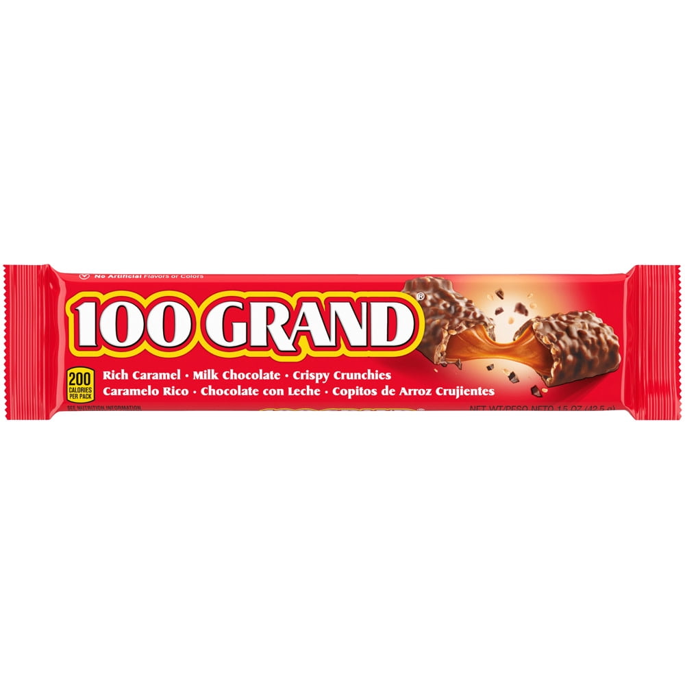 100 Grand Milk Chocolate Bars, Full Size Bulk, Ferrero Candy, 1.5 oz