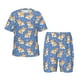 thumbnail image 1 of Balery Corgi Conjunto de Pijama Infantil de Manga Corta con Estampado – Ropa de Dormir de Algodón Suave-Small, 1 of 6