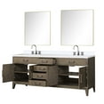 thumbnail image 3 of Laurel 80 in W Grey Oak Double Vanity, Cultured Marble Top, Faucet Set, & 36 in Mirrors, 3 of 6