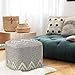 thumbnail image 3 of LR Home Modern Tufted Geometric Peaks Pouf, Gray/White, 16" x 16" x 16", 3 of 4