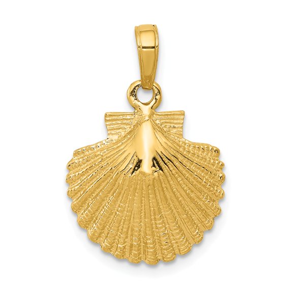 FB Jewels 14K Yellow Gold Scallop Shell Pendant