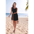 thumbnail image 5 of Women'S Casual Drawstring Beach Dress Black XXL, 5 of 7
