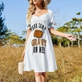 thumbnail image 3 of Pour Some Gravy On Me funny cartoon turkey thanksgiving gift Sleeveless Dress prom dress, 3 of 6