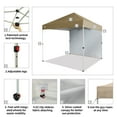 thumbnail image 4 of CROWN SHADES 8x8 Pop Up Canopy with 1 Side Wall One Push Setup Easy Outdoor Sun Shade for Events Parties Camping Beige, 4 of 6