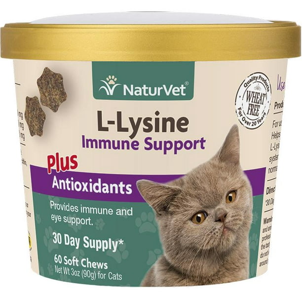 NaturVet L-Lysine – Soutien immunitaire pour les chats 
