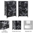 thumbnail image 5 of Sorbus 3 Drawer Nightstand Chest End-Table Dresser - Black Frame - Black Marble, 5 of 5