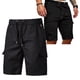thumbnail image 5 of Hombres Quinto Pantalones Deportivos Cierre De Cordón Cintura Elástica Estilo Casual Pantalones Cortos De Verano Para Uso Diario Negro XL, 5 of 8
