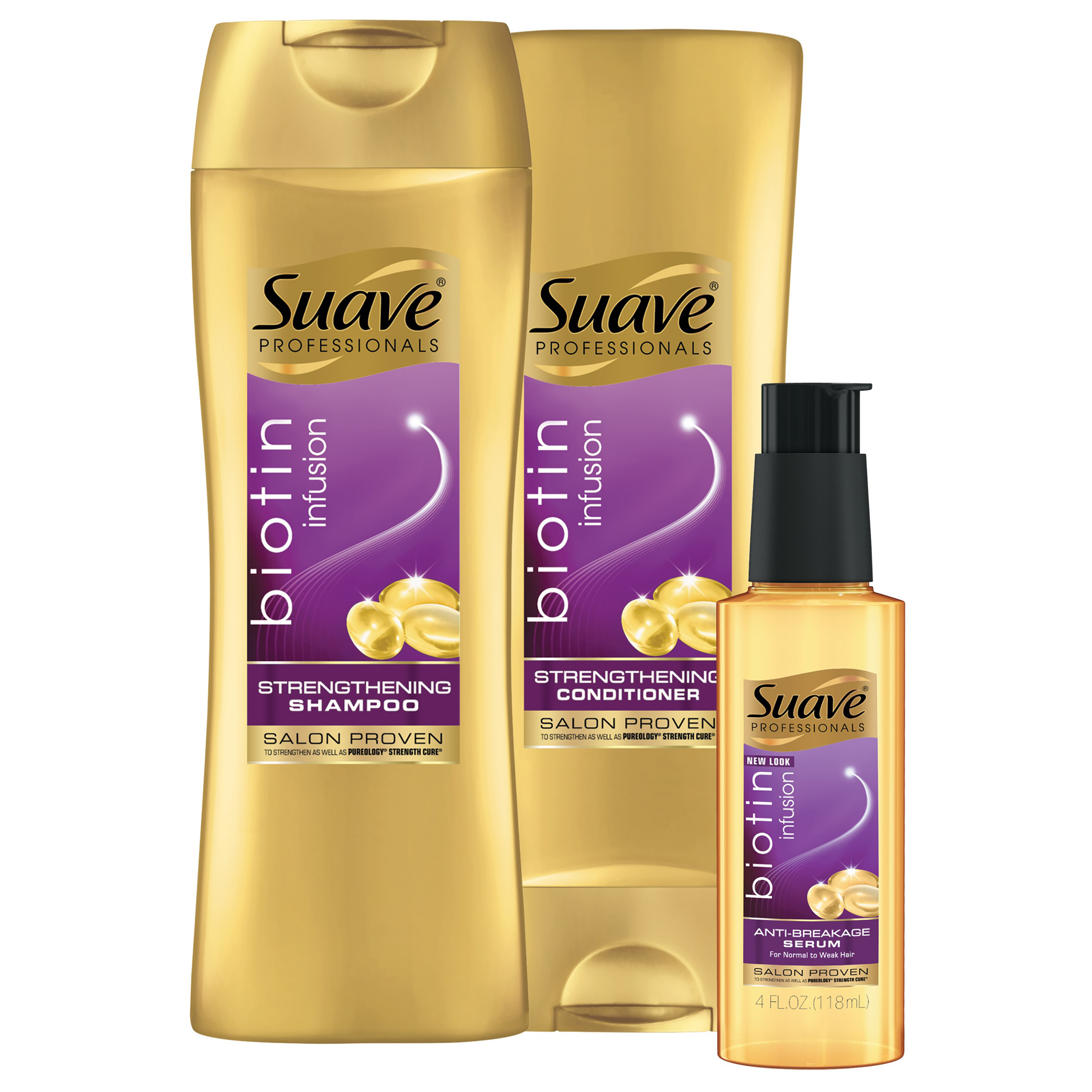Suave Professionals Biotin Infusion Shampoo, Strengthening & Thickening, 28 fl oz - image 2 of 11