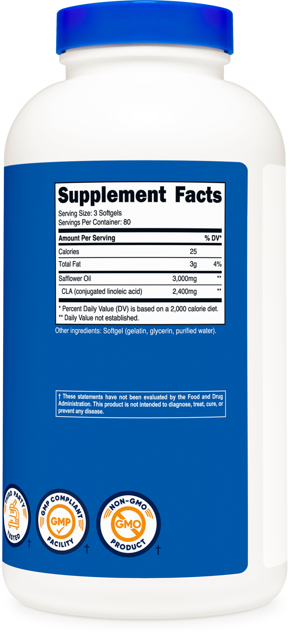 Nutricost CLA (Conjugated Linoleic Acid) Supplement 800mg, 240 Soft Gels - image 5 of 5