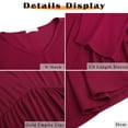 thumbnail image 6 of MOSHU V Neck Womens Tops 3/4 Length Sleeve Tops for Women Babydoll Tunic Dressy Casual Womens Blouses, 6 of 10