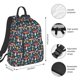 thumbnail image 2 of Disketp Colorful Mushrooms Mochila Ligera e Impermeable, Mochila de Día Resistente para Viajes, Senderismo y Uso Diario para Hombre y Mujer, 2 of 7