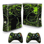 MightySkins Skin for X-Box 360 Xbox 360 S console - Green Distortion | Protective Viny wrap | Easy to Apply and Change Style | Made in the USA