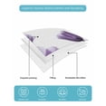 thumbnail image 5 of Purple Tulip Floral Summer Quilt Set Queen Size, Soft Microfiber Quilted Bedding Set with 2 Pillow Shams, Pastel Country White Wildflower Lightweight All Season Bedspread Coverlet for Bedroom 90"x96", 5 of 6
