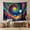 D, variant on XaaKee Tapestry Wall Hanging, Crimson Galaxy Celestial Forest View Tapestry, High-Quality Polyester Large Wall Tapestry For Living Room Bedroom 60x40Inch