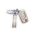 thumbnail image 1 of sweethay Funda de TPU para llave de coche con llavero, funda portátil para llaves de vehículo, llavero, Protector de carcasa, reemplazo de automóvil Automoción decorativa y accesorios Blanco sweethay VI017067-02B, 1 of 6