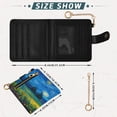 thumbnail image 3 of Small Wallet For Women Bifold Leather Pocket Coin Credit Card Holder With RFID Blocking Starry Night Flower Field, 3 of 6