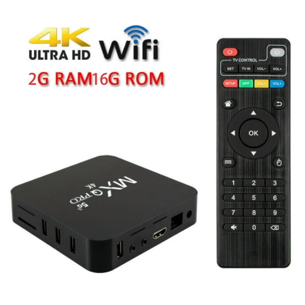 træ Børnepalads sy MXQPRO set-top TV box 2+16G 4K Android 10.1 HD TV BOX network player 5G  dual frequency ,set top box for tv - Walmart.com