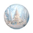 thumbnail image 2 of 15.4" Round Placemat Set of 1 Polyester Fabric Place Mats Non-Slip Dining Kitchen Table Mats for Kitchen Party Decor Christmas Tree in The Snow, 2 of 5