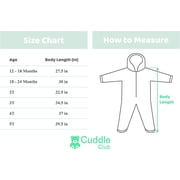 Cuddle Club One Piece Kids Rain Suit Waterproof Jacket Toddler Overalls, Brown Bear 18-24 Months