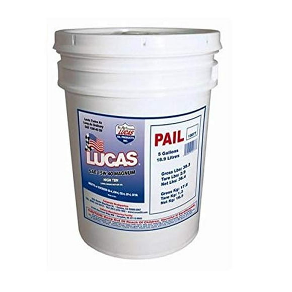 Lucas Oil 10077 SAE 15W-40 Magnum Motor Oil - 5 Gallon Pail