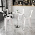thumbnail image 4 of 23.75'' Round Adjustable Height White Wood Table (Adjustable Range 26.25'' - 35.75''), 4 of 7