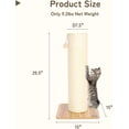 thumbnail image 3 of LHBcraft 29.5" Cat Scratching Post, 7.5" Dia Thick Natural Sisal Cat Scratch Post, Beige, 3 of 7