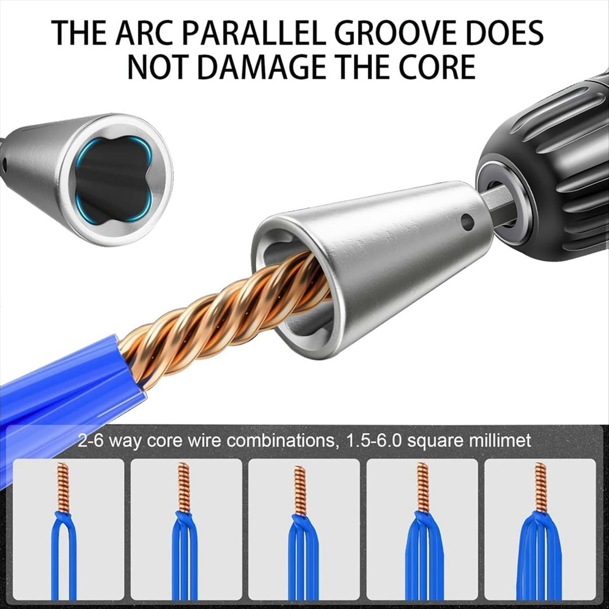 Wire Stripper for Drill,Wire Stripping and Twisting Tool,Quickly Drill Wire Stripping Twister Electrician Tool