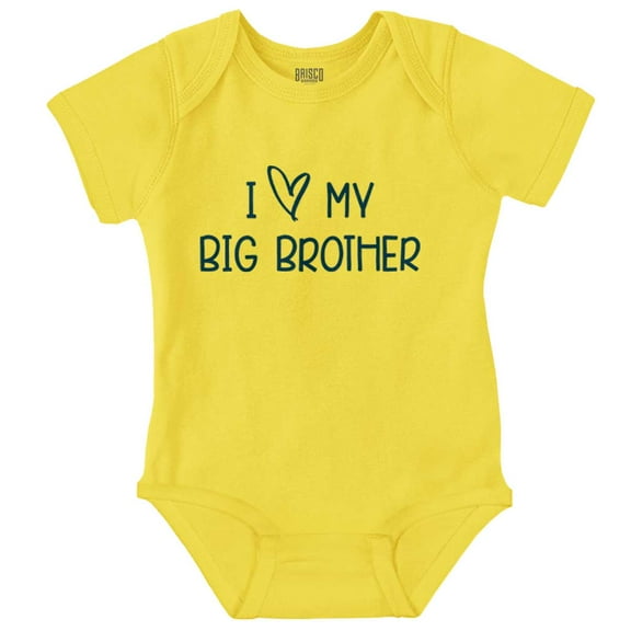 I Love My Big Brother Younger Sibling Romper Boys or Girls Infant Baby Brisco Brands 12M
