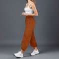 thumbnail image 2 of Gibobby Pantalones tipo cargo estampados de mujer Pantalones cargo sueltos de calle con cintura elástica diaria para mujer Pantalones con bolsillos(De bronce,G), 2 of 5