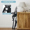thumbnail image 2 of LINLUX Foldable Infant High Chair with Removable Double Trays, Portable Eating Chair, Gray, 2 of 9