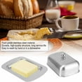 thumbnail image 5 of Stainless steel Butter Dish with Lid,Large Butter Container with Cover for Countertop,Multi-Purpose Serving Food Dish Tray Kitchen Gadgets,Butter Holder for Kitchen Gifts,Dishwasher Safe(Silver), 5 of 9