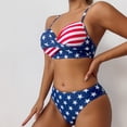 thumbnail image 5 of Warop Women's Two-Piece Bikini Swimsuit with Hard Cups, Underwire, Padded, Color Block, High-Waisted for Sports Swimming and Beach, 5 of 6