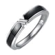 thumbnail image 2 of Tie Pareja Anillo para Hombres y Mujeres Anillo de Moda Versátil Gota de Gel Anillo Abierto Ajustable Anillo de Plata, 2 of 2