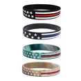 thumbnail image 5 of JUNTEX USA Flag Stars Stripes Silicone Rubber Bracelet Wristband Thin Red Blue White Line Bangle Bands Gift, 5 of 8