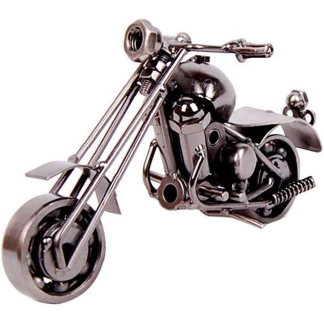 Modelo de hierro para motocicleta, artesanías decorativas de Metal, estatuilla de Motor en miniatura para decoración de motocicleta, accesorios de escritorio de oficina