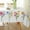 Bouquet, variant on Blue and White Floral Tablecloth for Rectangle Table 52"x70",Spring Summer Wrinkle Free Spillproof Table Cloth,Rustic Washable Fabric Table Cover Decoration for Dinning Kitchen Outdoor