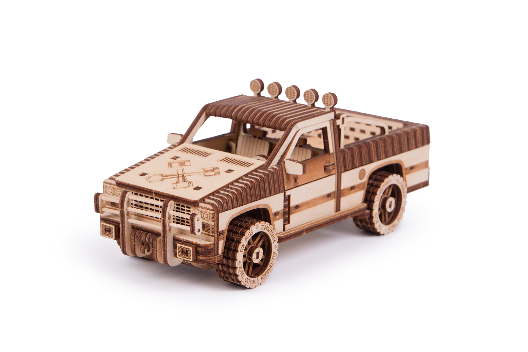 Truck, wagon Big Rig+Tank Wood Trick Guaranteed GIFT mechanical 3d puzzle 
