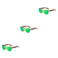 thumbnail image 4 of Youkk Natural Wooden Fashion Lightweight Frame Protection Fashionable Colorful Lens Options green 3Set, 4 of 6