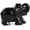 Black Obsidian, variant on Carved Natural Amethyst Elephant Healing Crystal Guardian Statue Figurine Crafts 2 inch