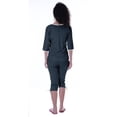 thumbnail image 2 of Moomaya Womens Plain Nightwear Set w/ Capri Cotton Sleepwear 2 Pcs Nightdresses, 2 of 7