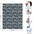 thumbnail image 4 of Navy Daisy Flower Floral Pattern Blanket,Comfortable Soft Flannel Throw Blanket,All Season,Warm Lightweight Blankets for Sofa Bed Couch Living Room Chair,30"x40", 4 of 4