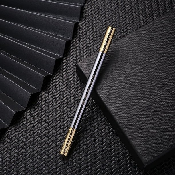 Bolígrafo de gel con aro dorado de latón Ruyi, regalo de oficina, bolígrafo de firma, bolígrafo de papelería para estudiantes