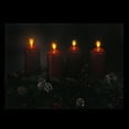thumbnail image 2 of Northlight Pre-Lit Red and Black LED Flickering Candle Christmas Wall Art 12" x 15.75", 2 of 2