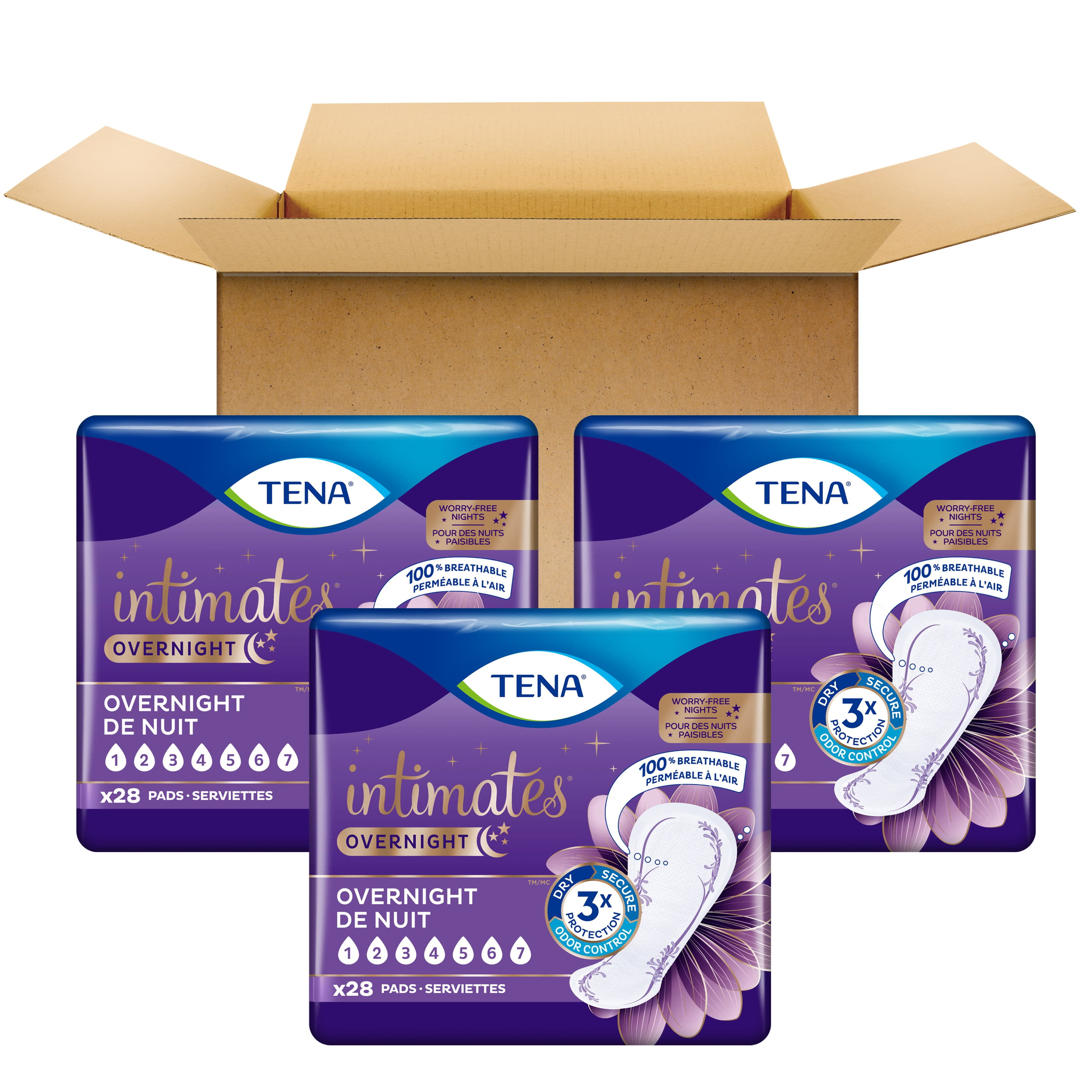 Tena Intimates Overnight Pad, 84 Count