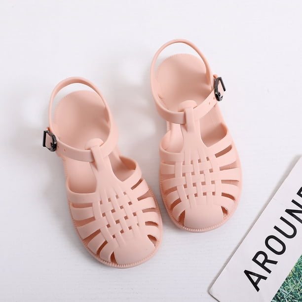 Sandalias de gladiador para bebé, zapatos romanos calados transpirables informales, zapatos de verano de PVC para niños, sandalias de playa para niñas 2022 Tan Jianjun unisex