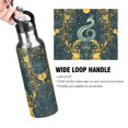 thumbnail image 4 of Yayeee 33oz Insulated Water Bottle Double Wall Stainless Steel with Flip Straw Lid, Green Celestial Serpent, 4 of 7
