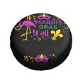 thumbnail image 3 of Kll Mardi Gras With Flamingo Tire Cover,Universal Wheel Tire Cover For Trailer, Rv, Suv, Truck,Camper And Many Vehicle,(16 Inch), 3 of 8