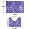 thumbnail image 3 of Yiaed colorful Skull flower leaf Print Bathroom Mat Set 2 Pieces Mat Anti-Skid Pad Ultra Soft and Absorbent Bathroom Bath Mat Contour Bath Rugs for Toilet Base, 3 of 6