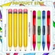 thumbnail image 2 of Juego de globos inflables para lápices de colores para fiestas de regreso a clases, 2 of 7